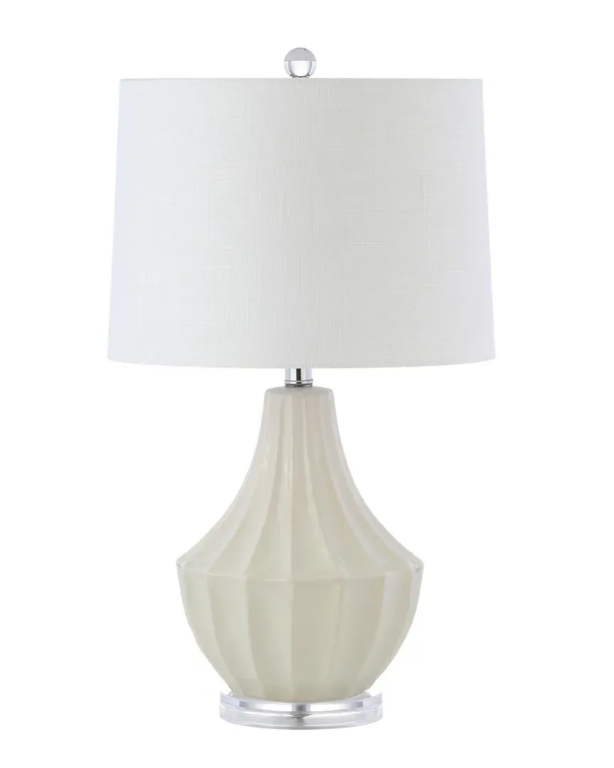 Tate 24.5in Ceramic LED Table Lamp - Cream image