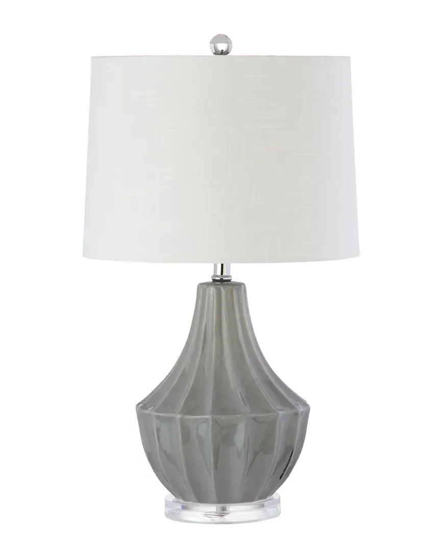 Tate 24.5in Ceramic LED Table Lamp - Grey
