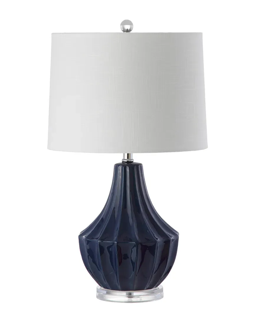Tate 24.5in Ceramic LED Table Lamp - Navy