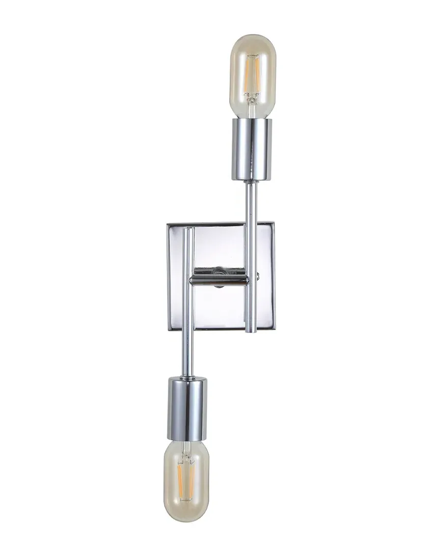 Turing 2-Light Metal LED Wall Sconce - Chrome