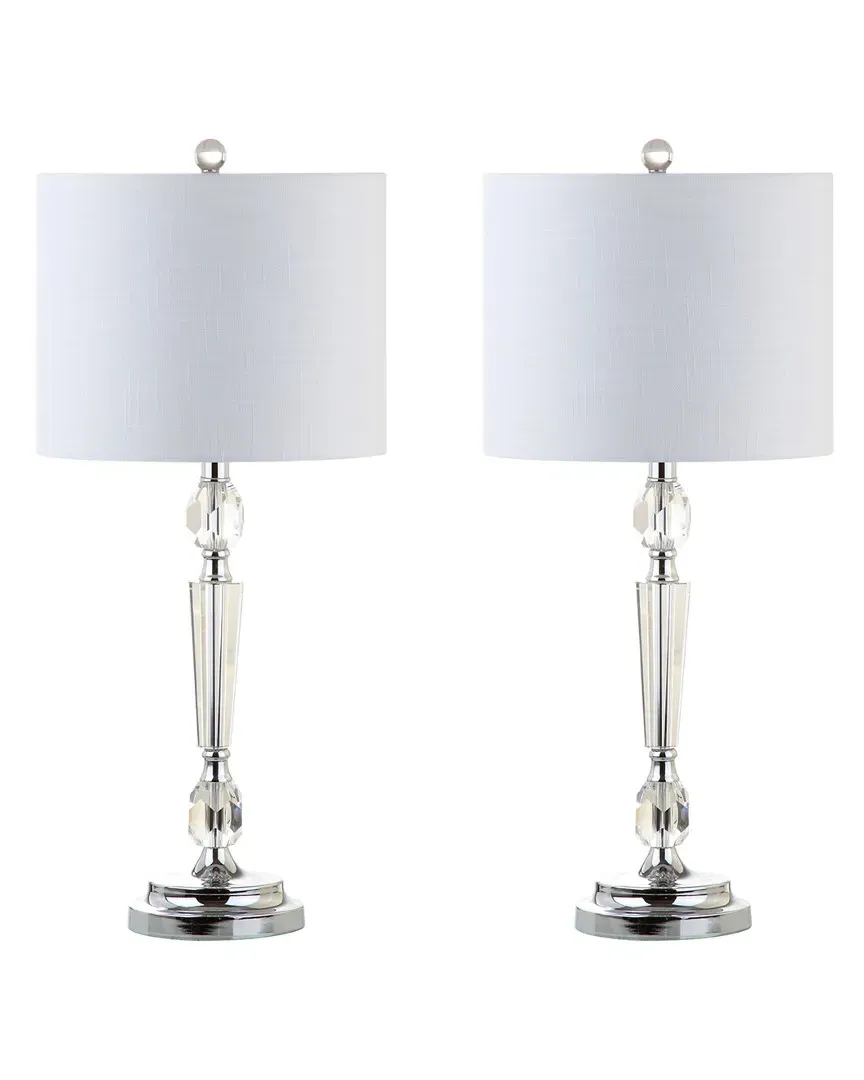 Victoria Set of 2 Crystal LED Table Lamps - Clear