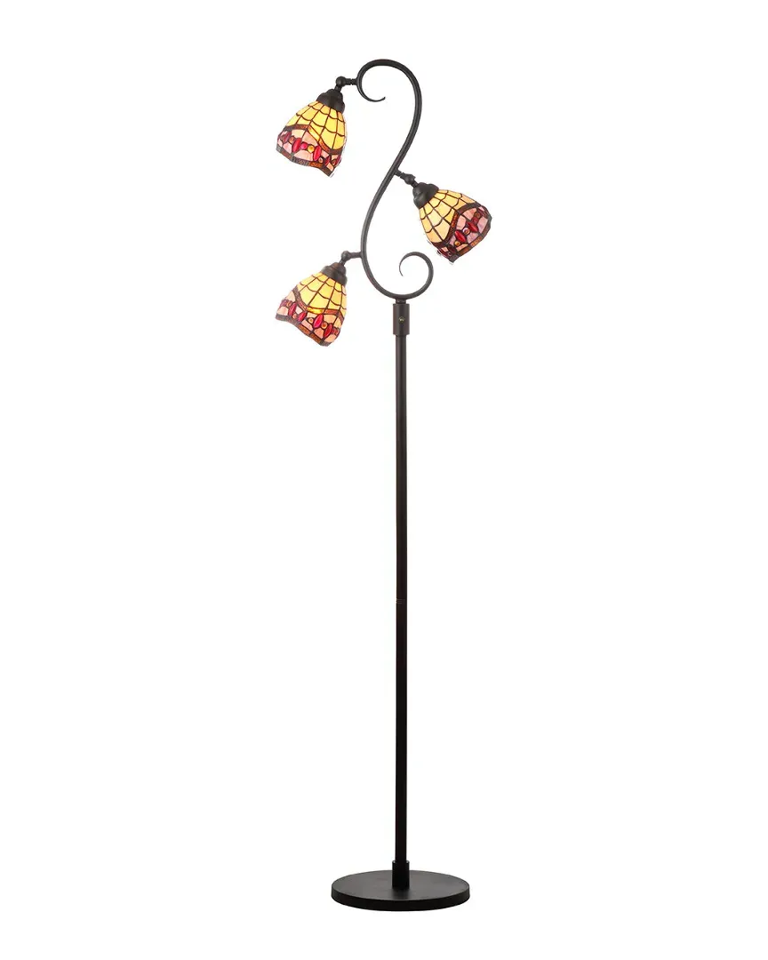 Walker Tiffany-Style Multi-Light Floor Lamp - Seashell, Chrome