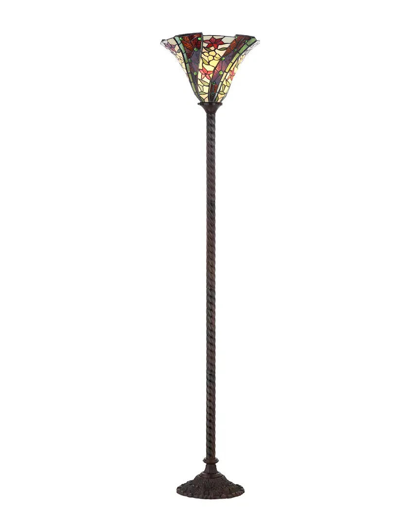 Williams Tiffany-Style Torchiere Floor Lamp - Seashell, Chrome