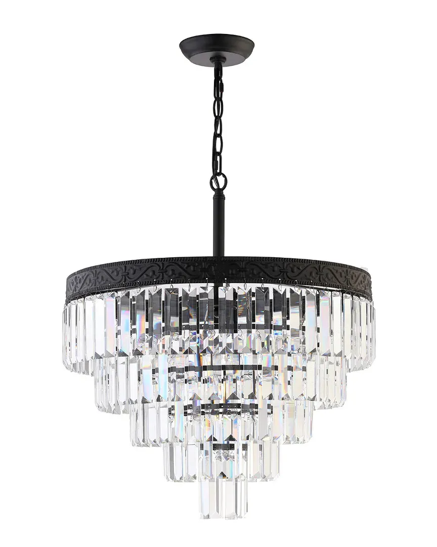 Wyatt 20in 4-Light Crystal Chandelier - Bronze, Crystal