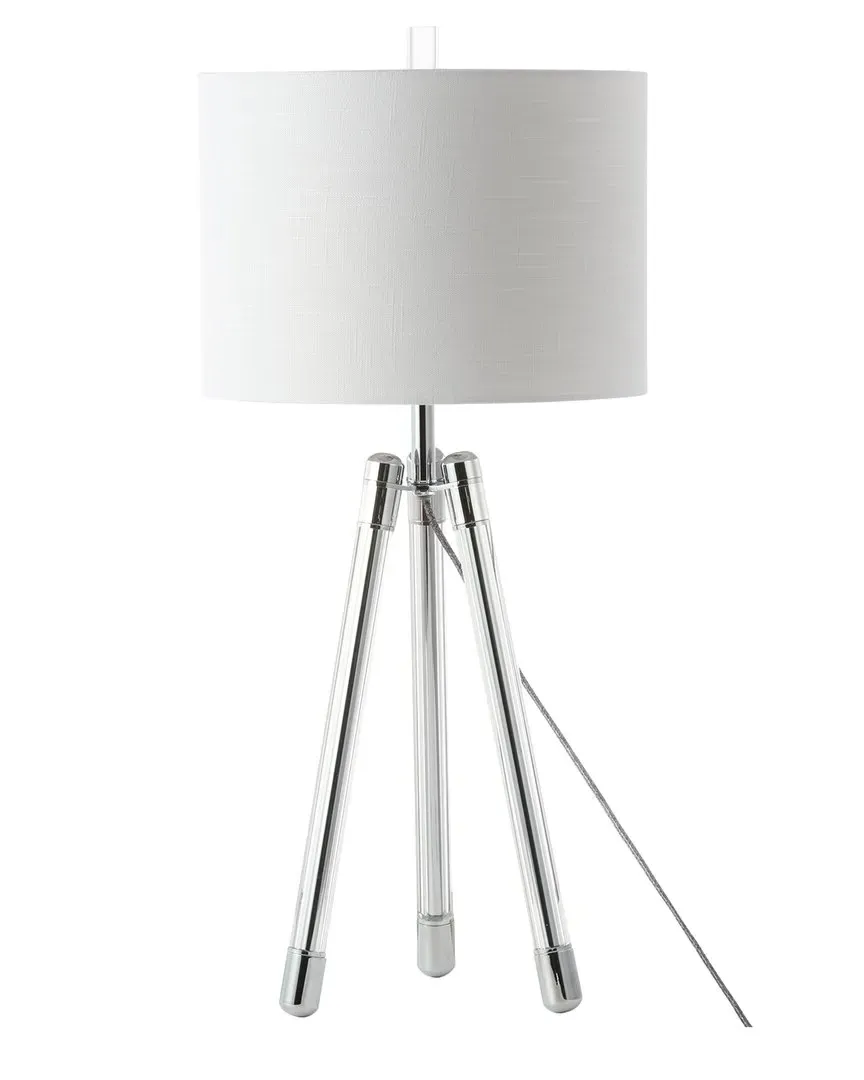 Wyman Surveyor's Tripod Table Lamp - Chrome, Glass