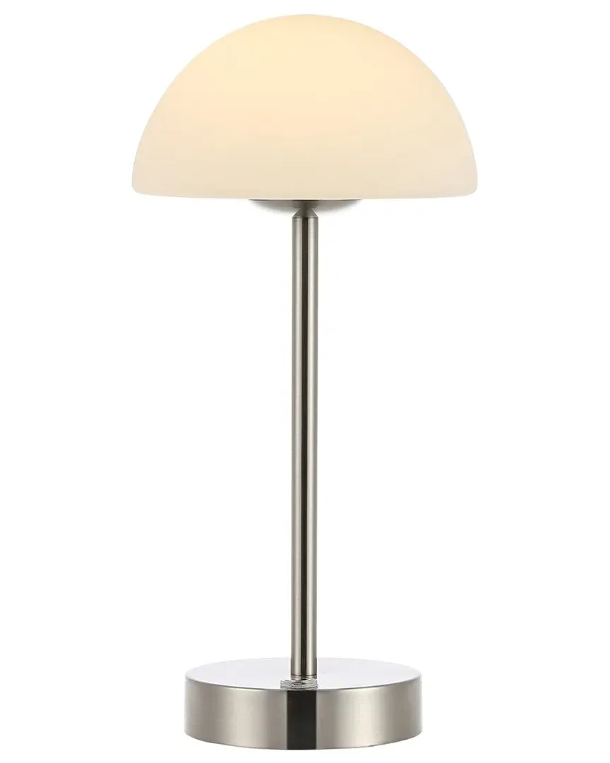 Xavier 12In Rechargeable LED Table Lamp - Nickel, Iron image