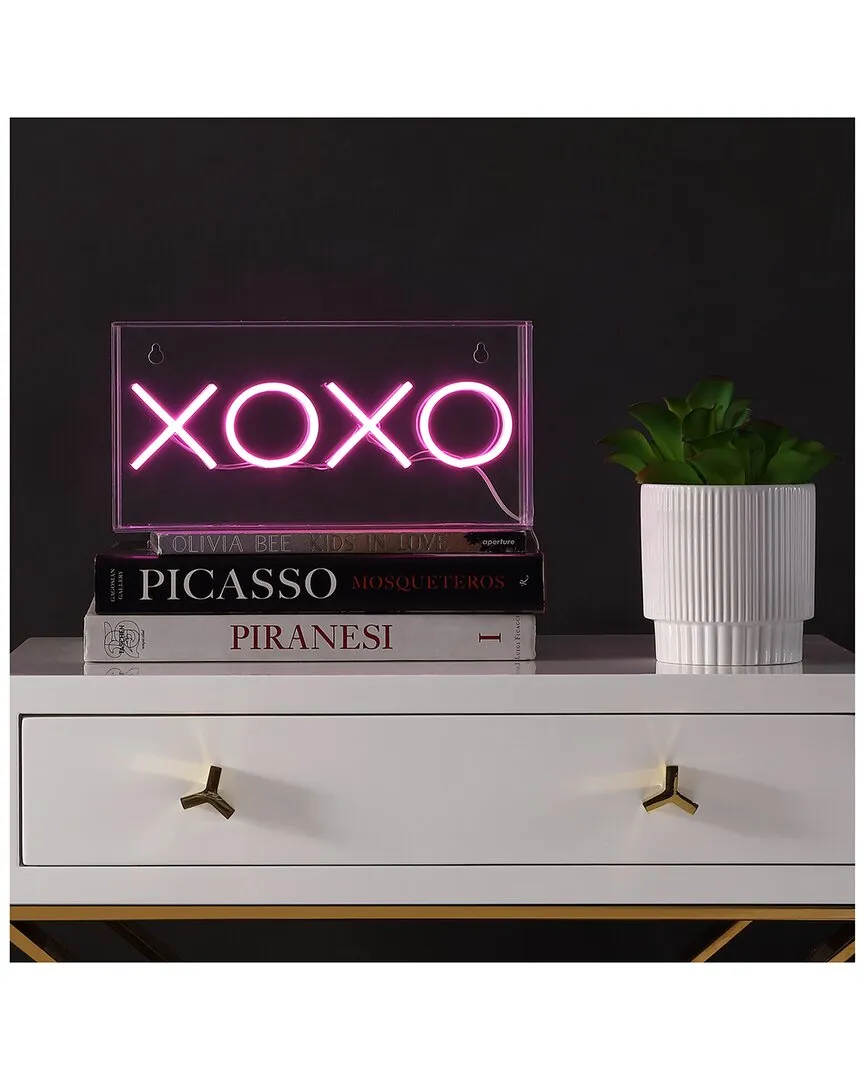 XOXO Acrylic Box USB LED Neon Light - Pink image