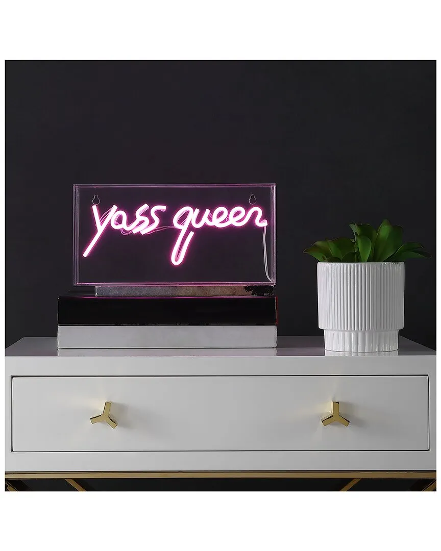 Yass Queen Acrylic Box USB LED Neon Light - Pink