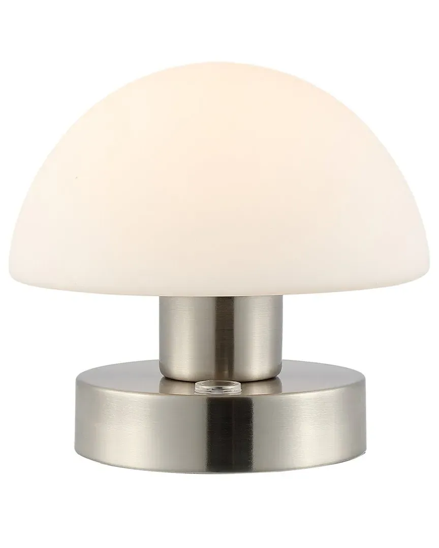 Zoe Rechargeable LED Table Lamp - Nickel, Iron