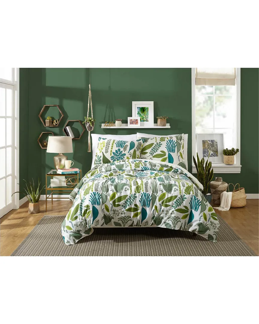 Justina Blakeney Jardin 3-Piece Duvet Set - Green image