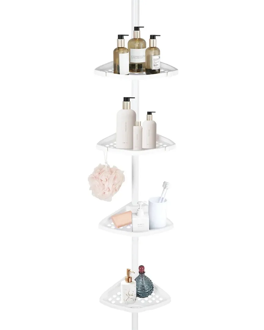 Rustproof 4-Tier Shower Caddy - White image