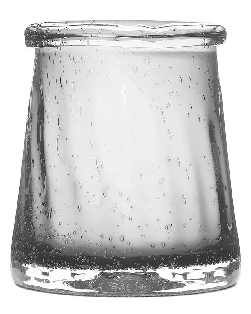 Large Citronella + Lavender Bubble Glass Candle - Clear image