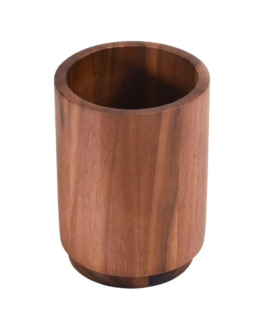 Medium Rotating Lazy Susan - Brown, Acacia Wood image