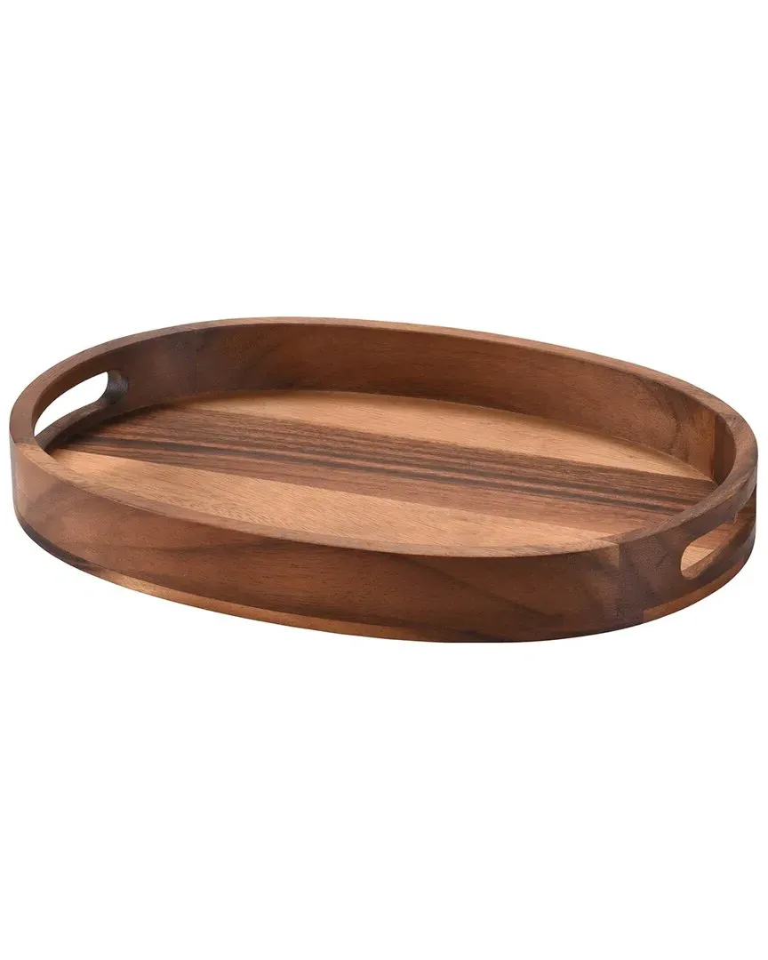 Small Oval Serving Tray - Brown, Acacia Wood image