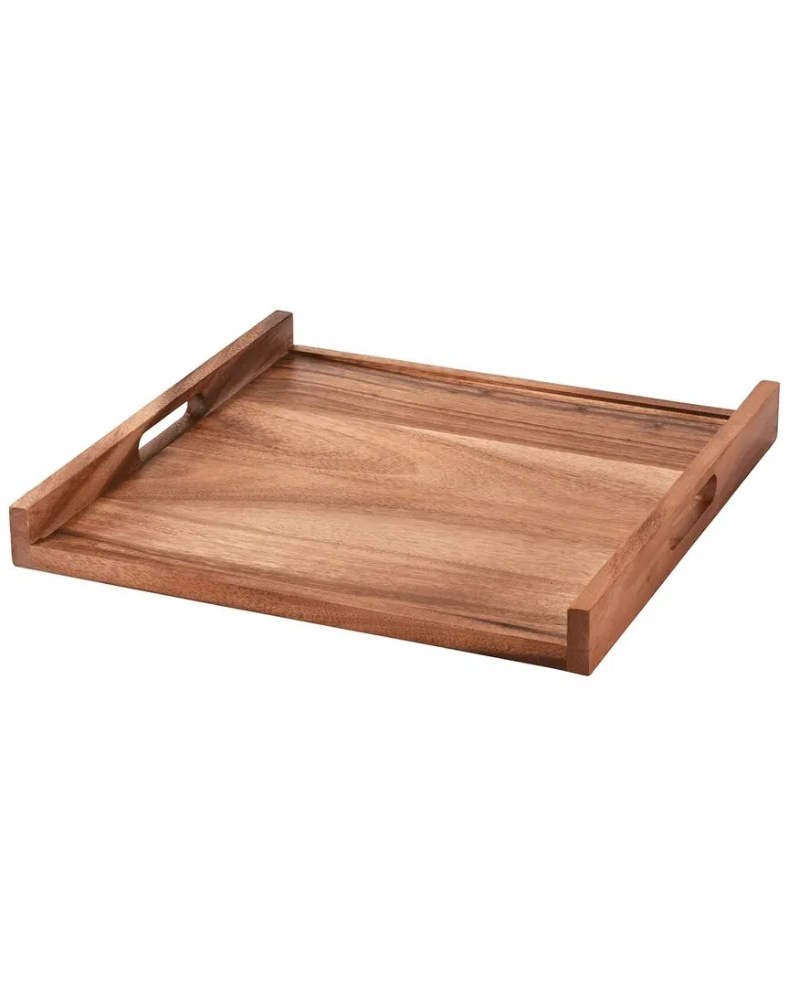 Square Serving Tray - Brown, Acacia Wood image