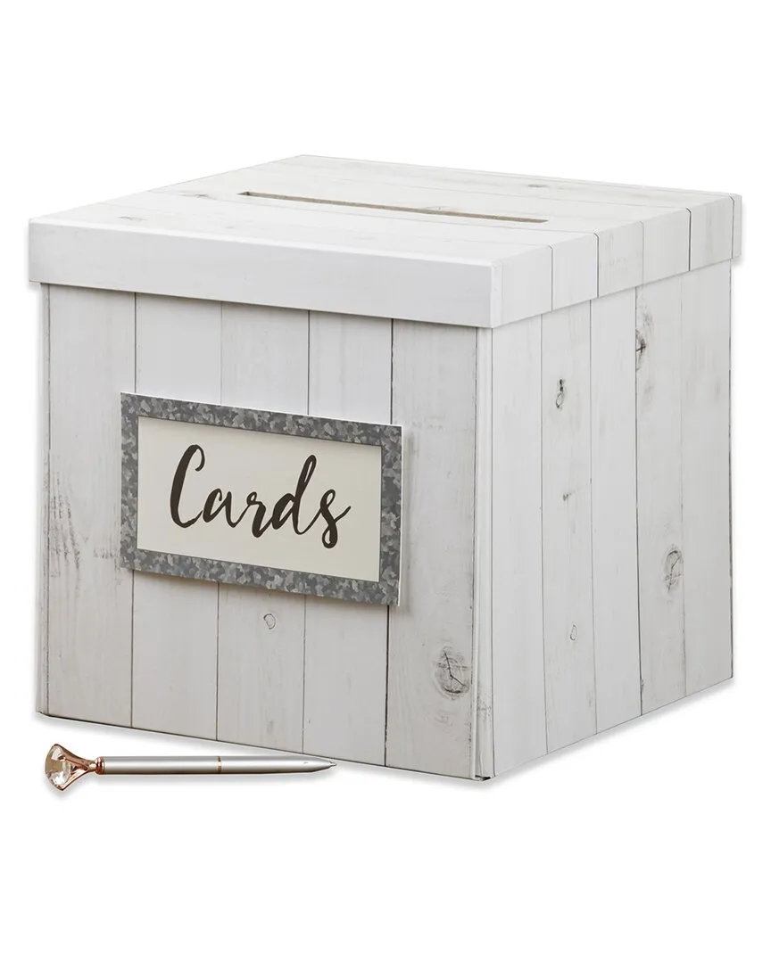 Rustic Wood Card Box - Multicolor image
