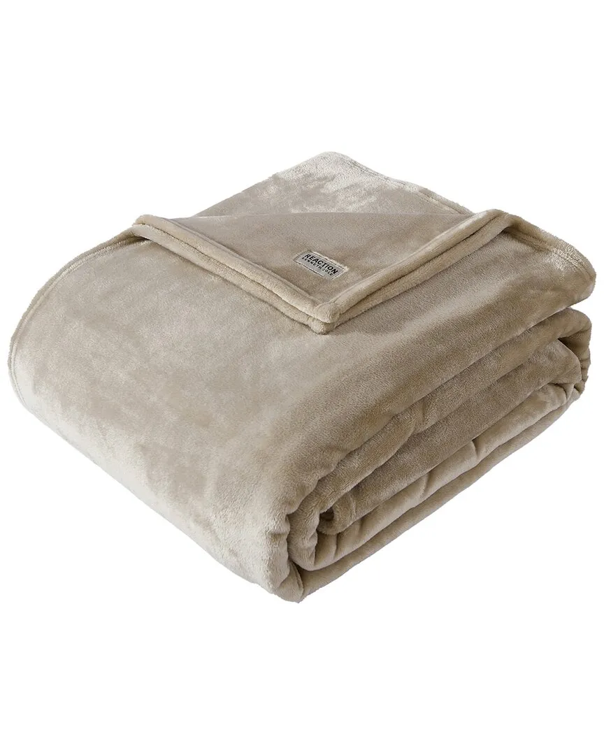 Full Queen Plush Fleece Blanket - Beige, Polyester image