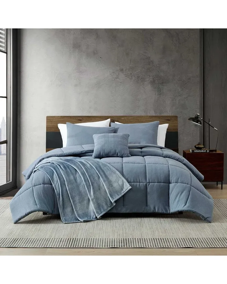 Enzyme Washed Comforter Bonus Set - Greige image
