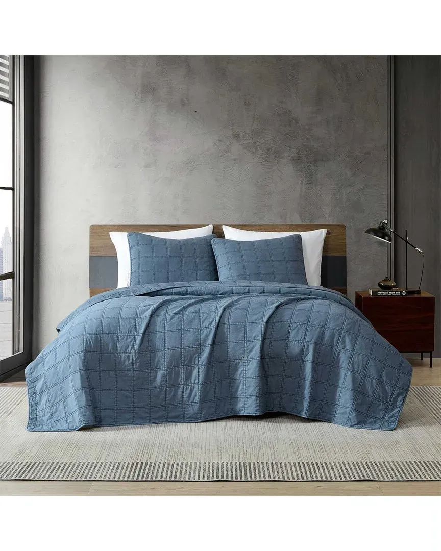 Stonewashed Greige Quilt Set - Twilight image