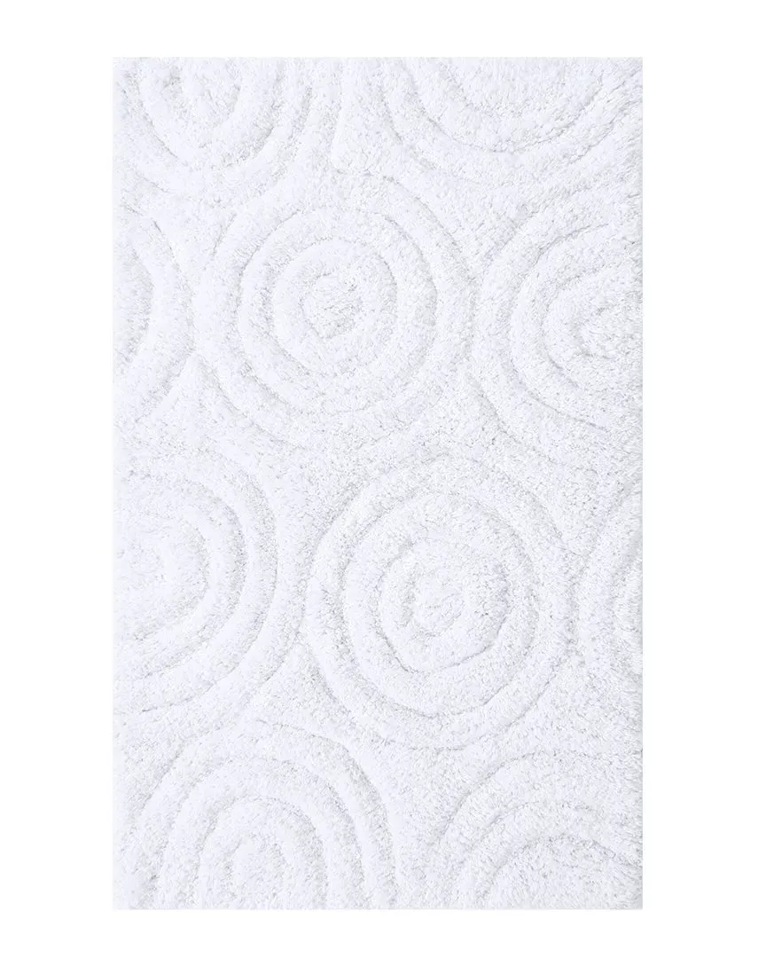 Circles Bath Rug - White, Cotton image