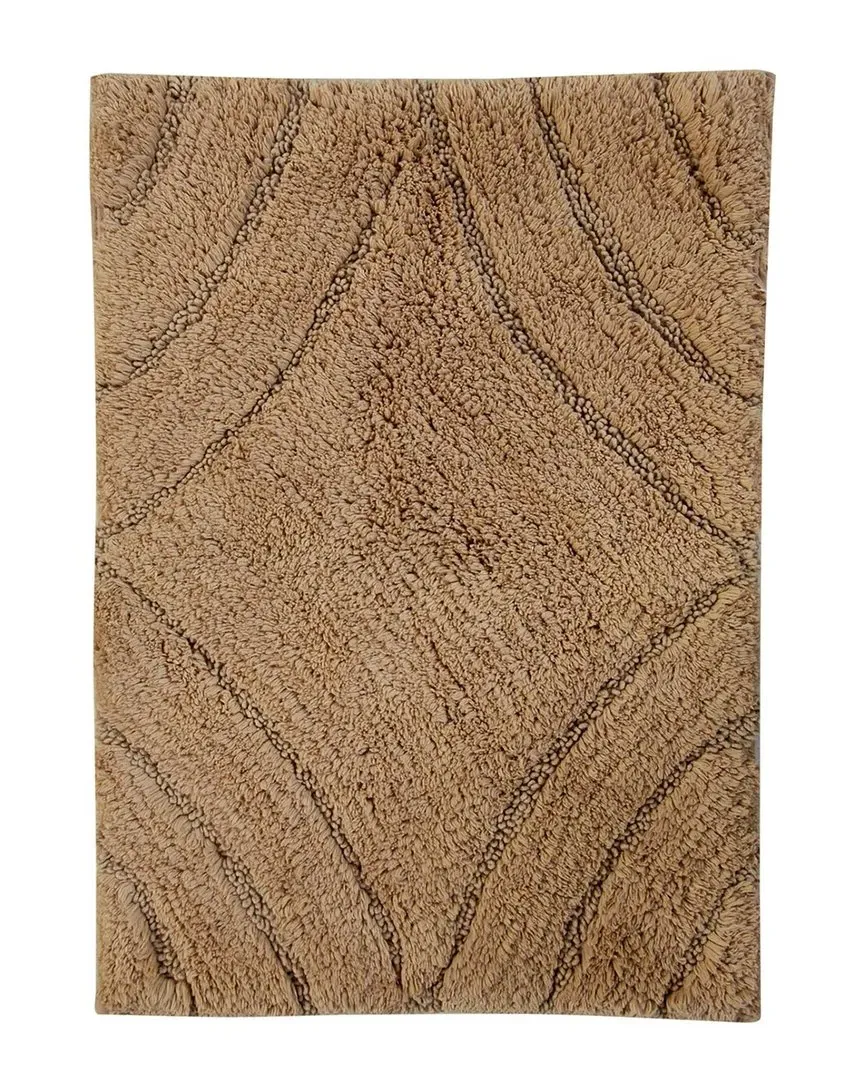 Diamond Bath Rug - Stone, Cotton