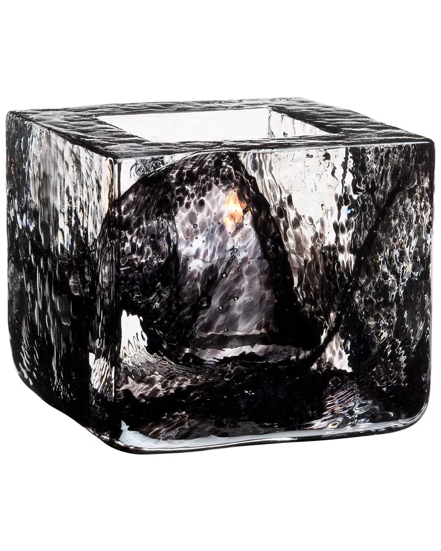 Brick Square Votive Holder - Black, Glass image