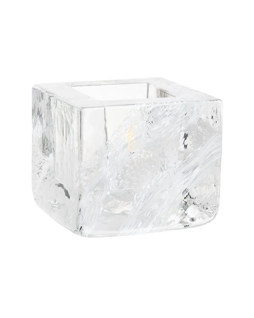Brick Square Votive Holder - White, Glass
