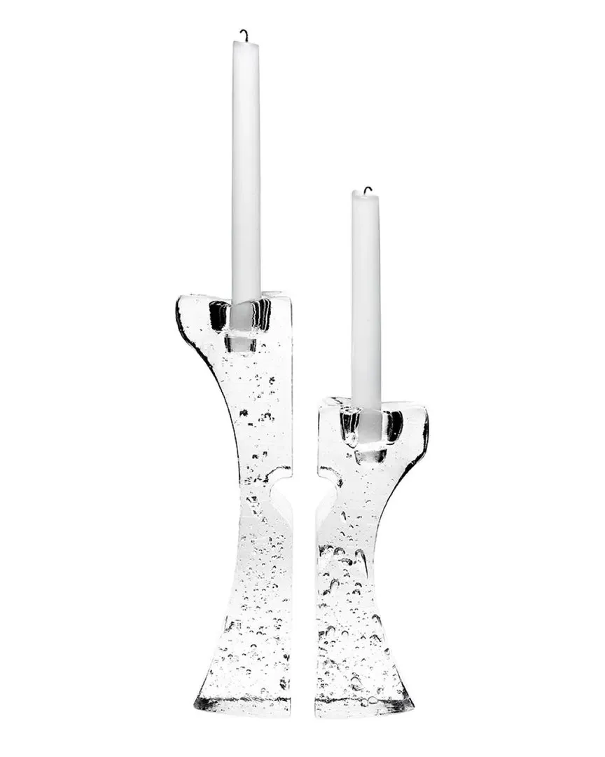 Set of 2 Connect Candlesticks - Clear image