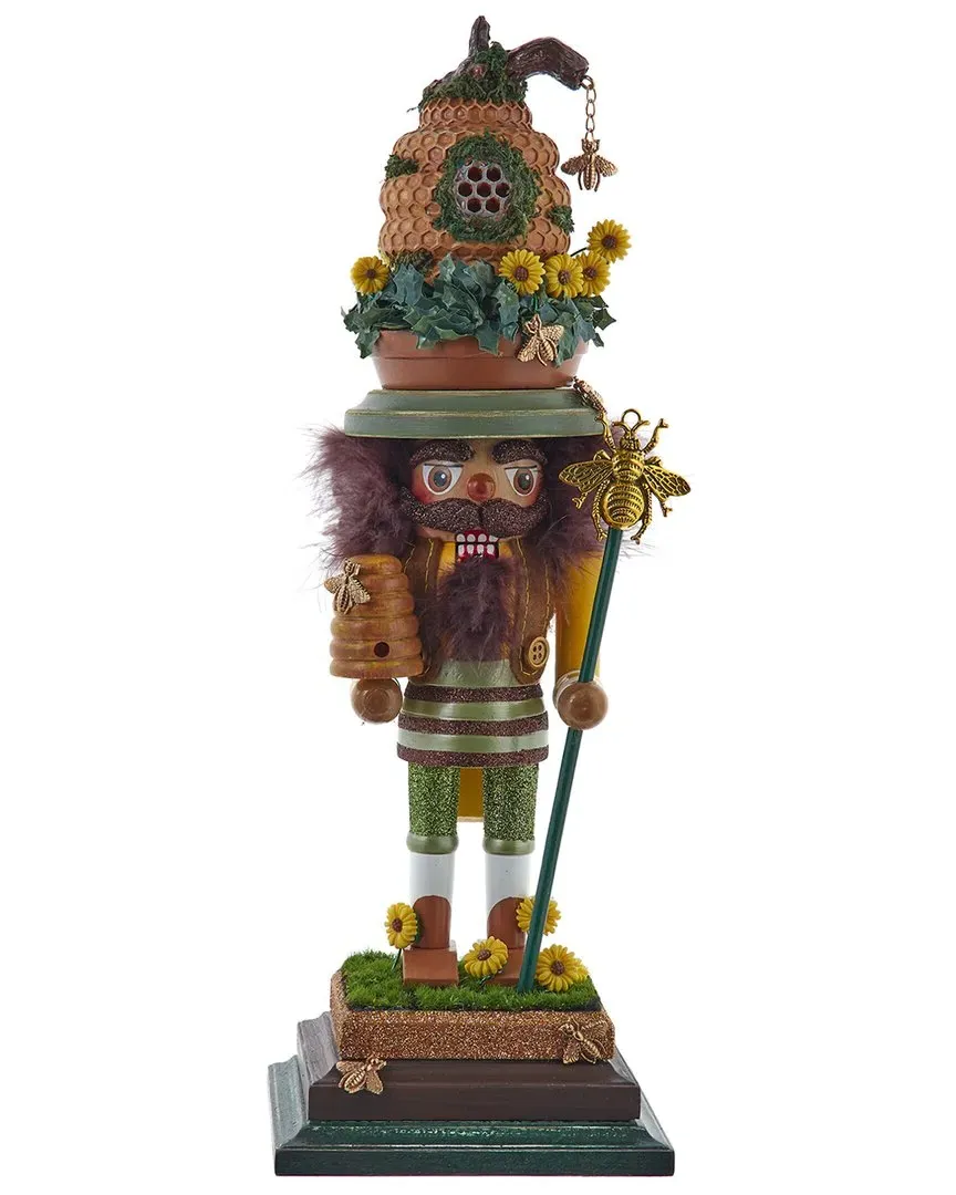 15-Inch Hollywood Bee Keeper Nutcracker - Brown