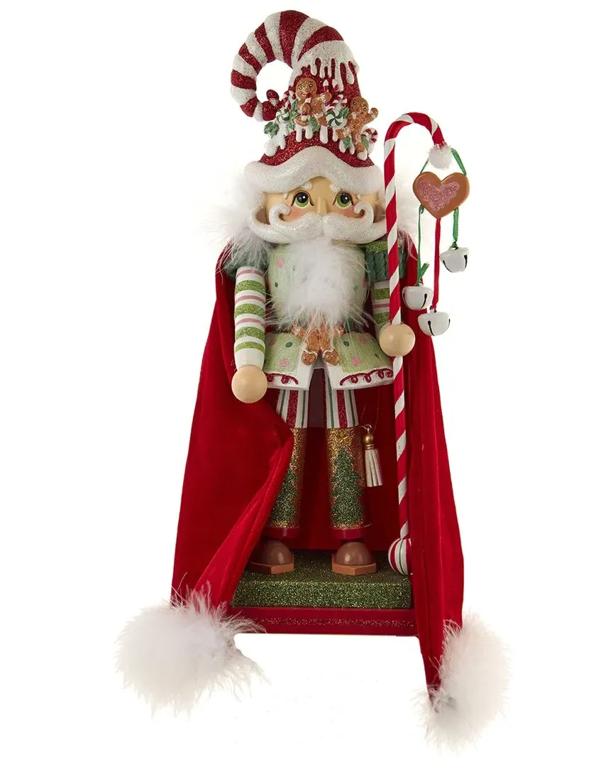 15-Inch Hollywood Gingerbread Candy Santa Nutcracker - Red