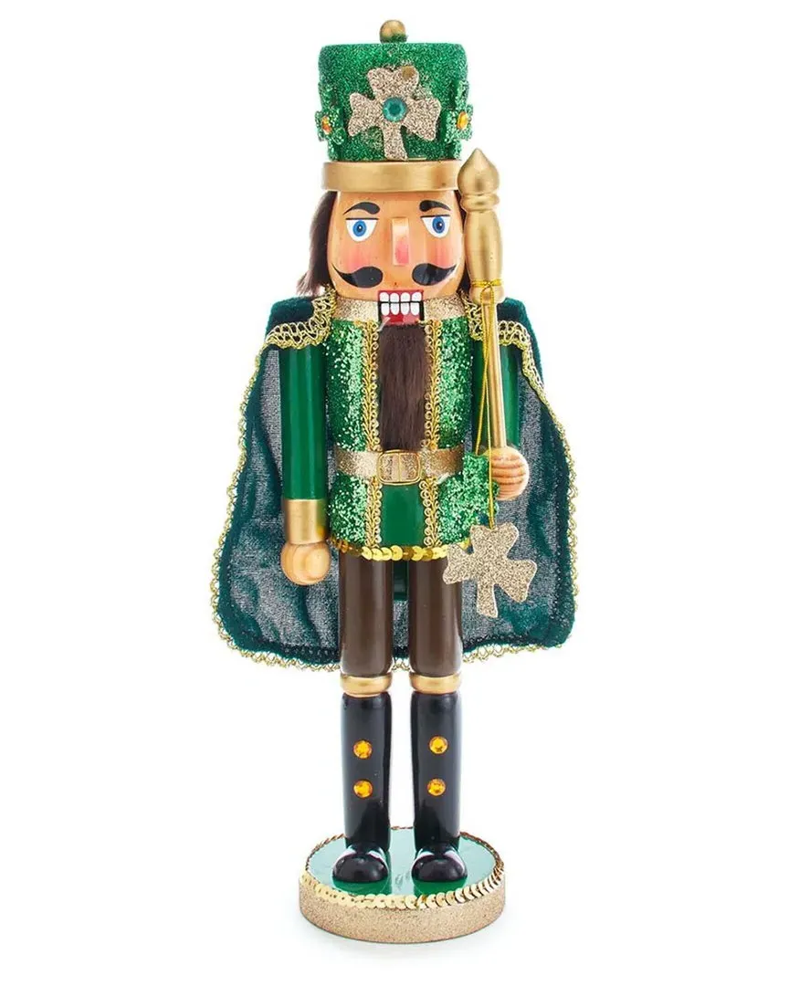 15-Inch Irish Nutcracker with Cape - Green image