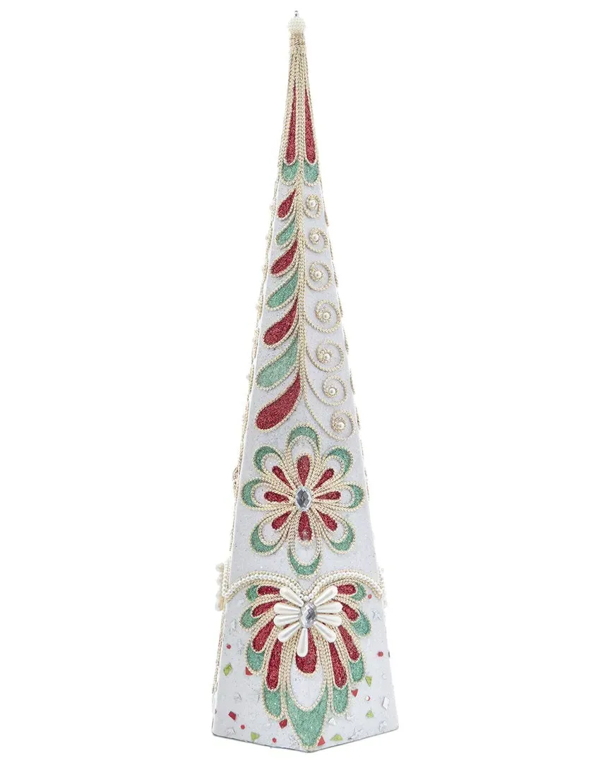 Kurt Adler 20.5-Inch Mistletoe Topiary - Red, White & Green image