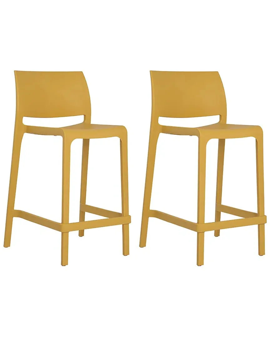 Sensilla Stackable Counter Stools Set of 2 - Gold, Polypropylene image