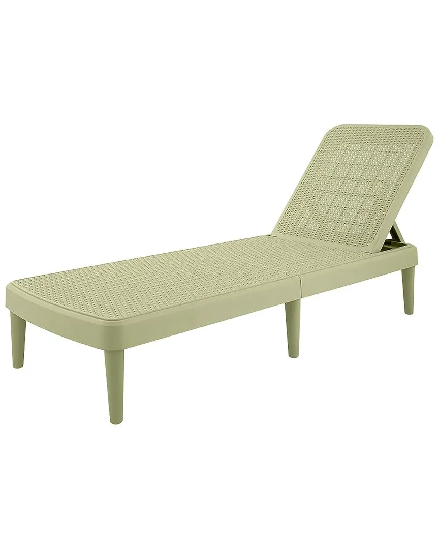 Tahiti Rattan Chaise Lounge - Wasabi Green, Resin image