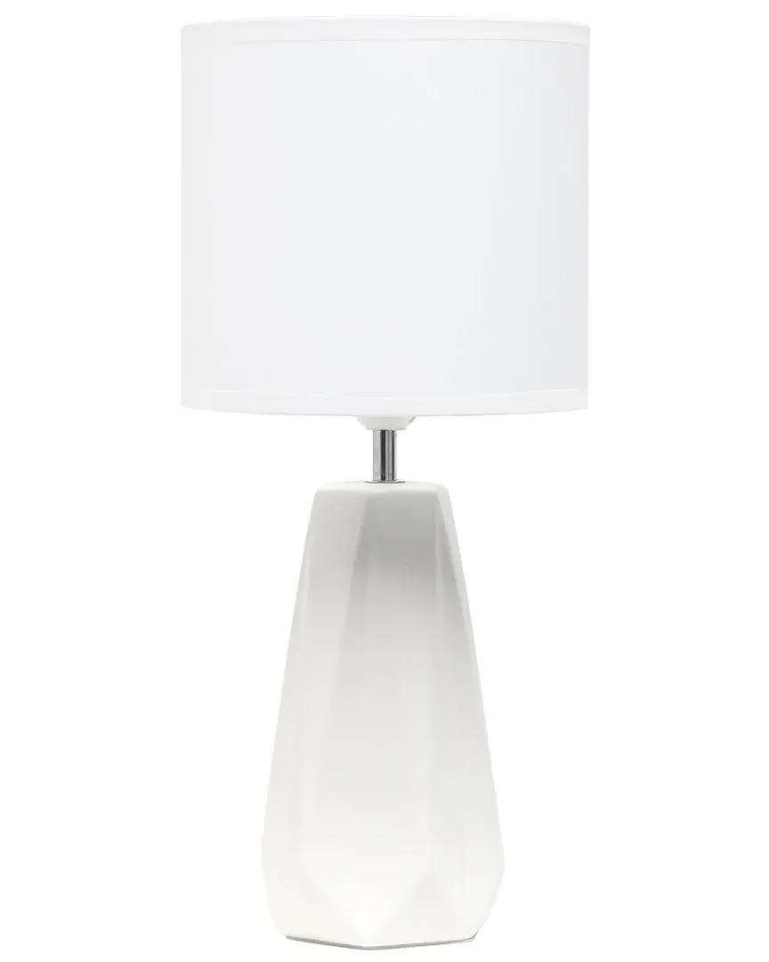 Ceramic Prism Table Lamp - Off-White