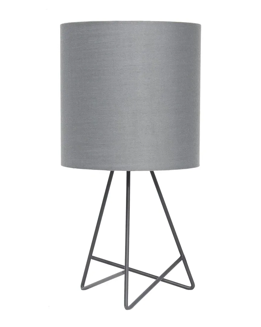Down To The Wire Table Lamp with Fabric Shade - Grey, Metal image