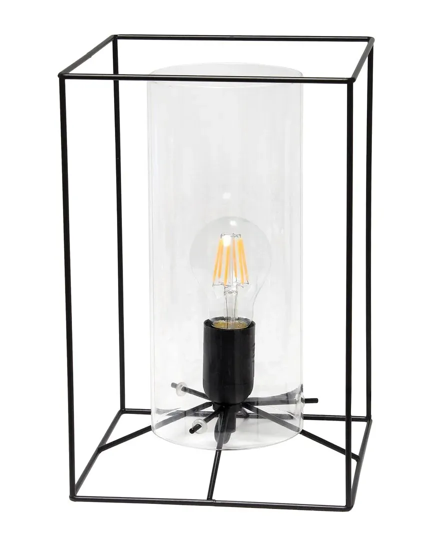Framed Table Lamp - Black, Metal