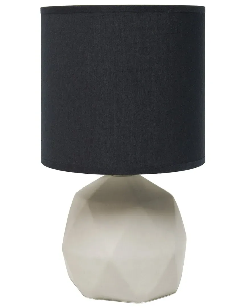 Geometric Concrete Table Lamp - Black image