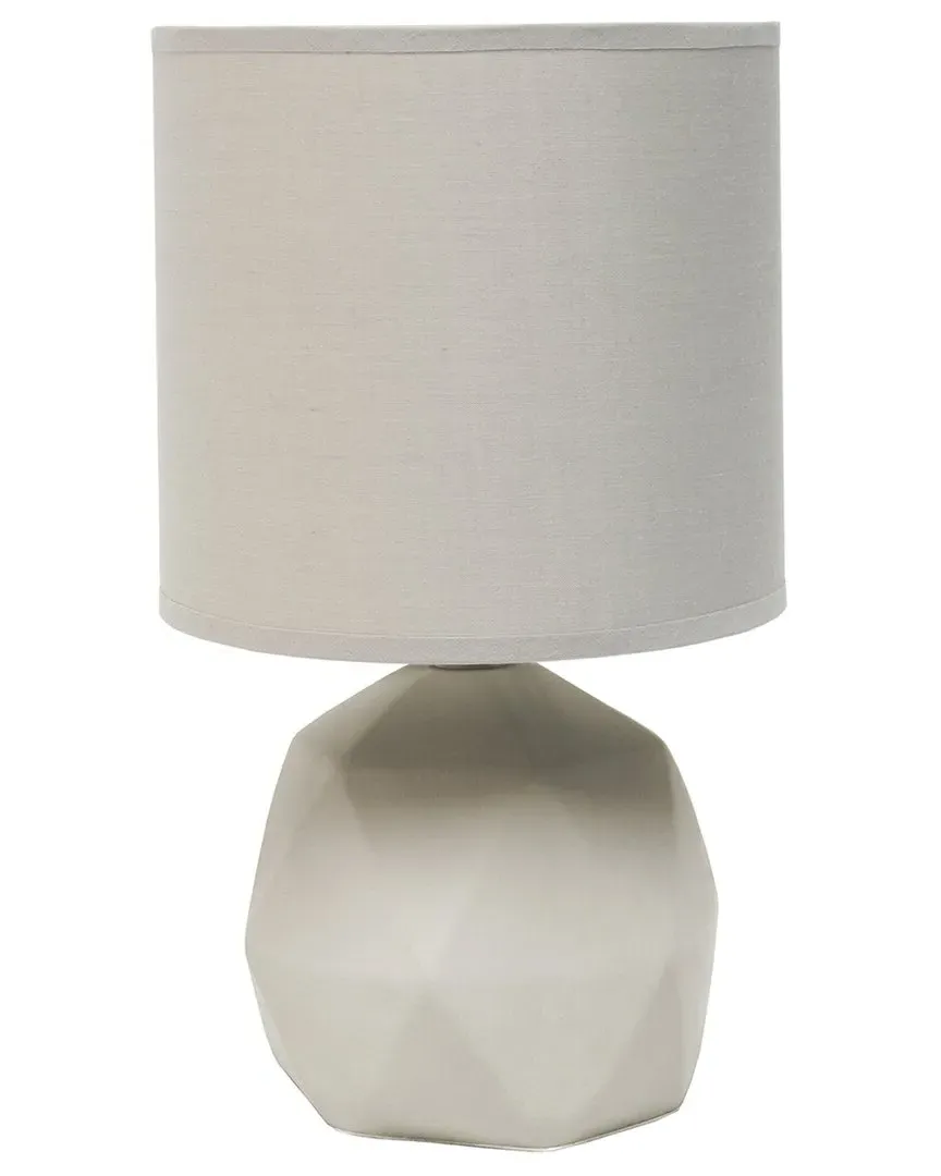 Geometric Concrete Table Lamp - Gray