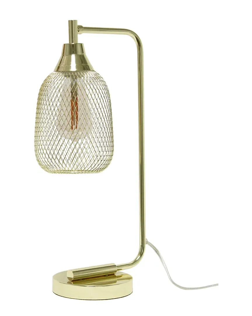 Industrial Mesh Desk Lamp - Gold, Metal image