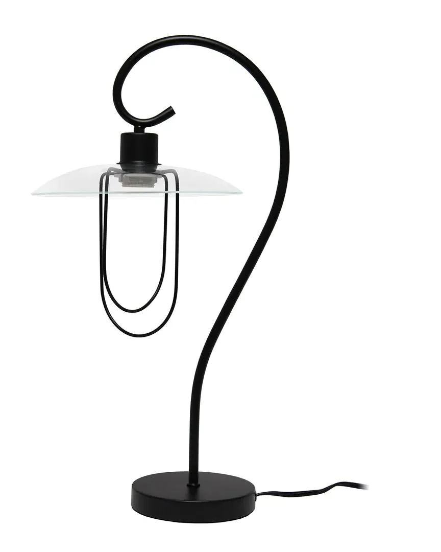 Metal Scroll Table Lamp - Black image