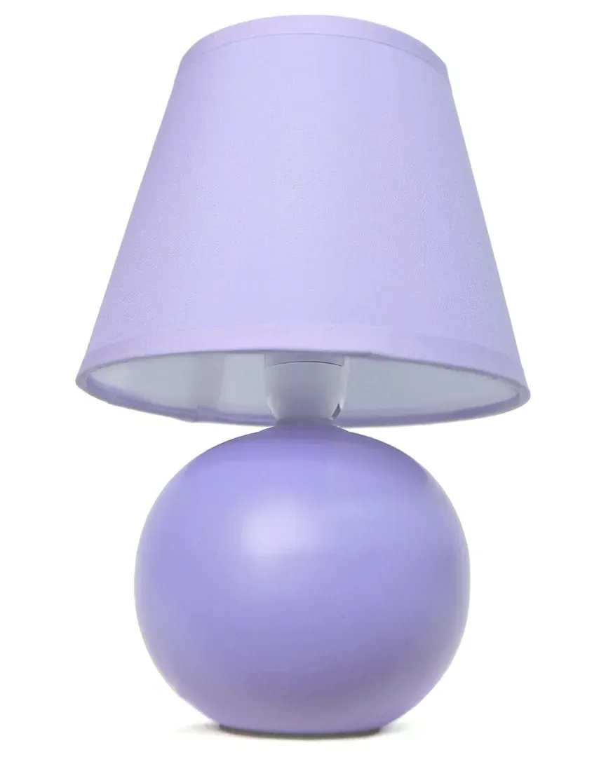 Mini Globe Table Lamp - Purple, Ceramic