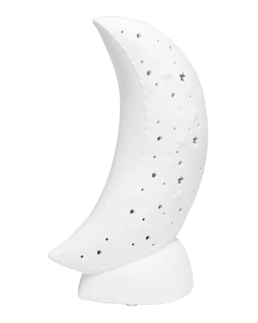 Moon Shaped Table Lamp - White, Porcelain image