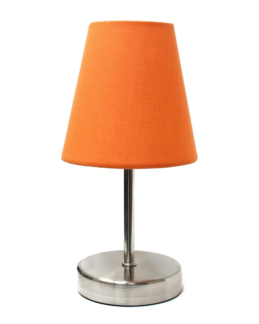 Nauru Petite Metal Stick Table Lamp - Orange, Fabric image