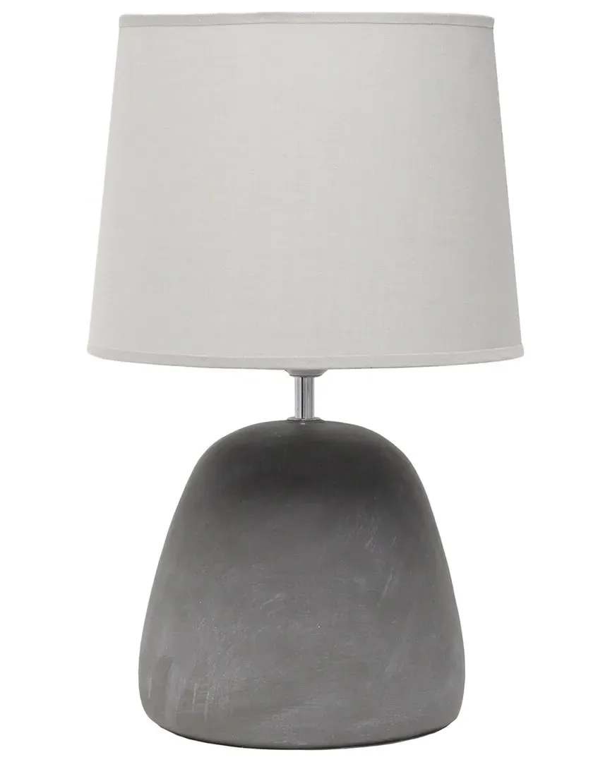 Round Concrete Table Lamp - Gray image