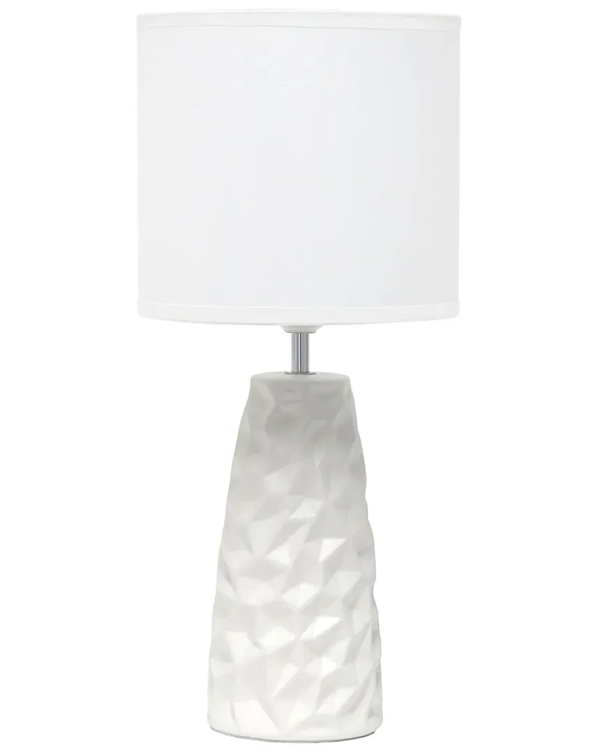 Sculpted Ceramic Table Lamp - Off-White