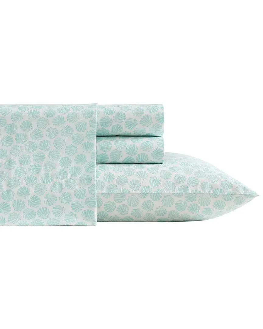 200 Thread Count Margate Shells Cotton Percale Sheet Set - Blue