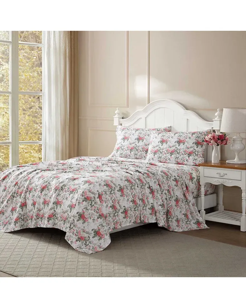 300 Thread Count Bettinblooms Cotton Sateen Sheet Set - Green image