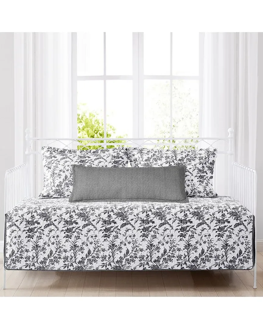 Amberley 4 Piece Quilted Daybed Cover Set - Grey, Cotton image