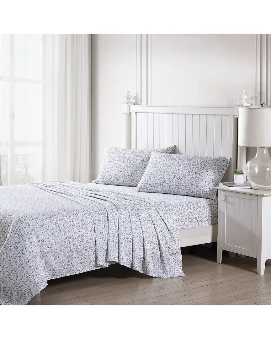 Bramble Vine Cotton 300TC Sateen Sheet Set - Green image